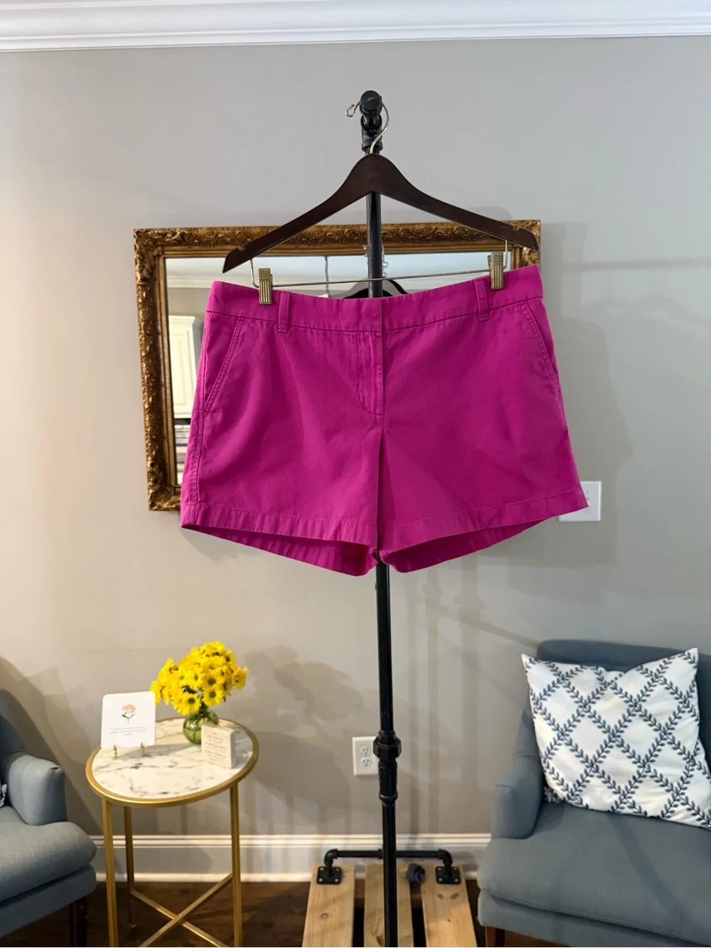 J. Crew Bright Fuchsia Cotton Bermuda Shorts 3.5 in